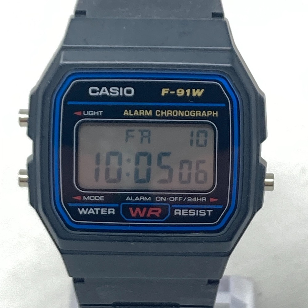 Casio Digital Watch Men Women 34mm Black Alarm Chrono 593 F-91W Date WR 8.25"